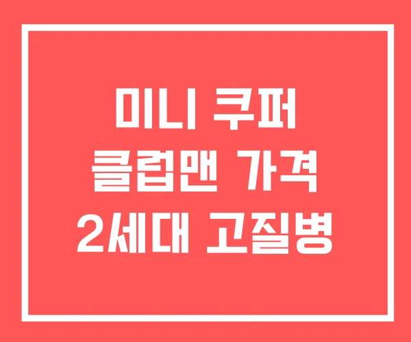 미니 쿠퍼 클럽맨 가격 2세대 고질병 미니 쿠퍼 클럽맨 가격 2세대 고질병