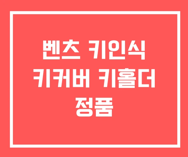 벤츠 키인식 키커버 키홀더 정품 벤츠 키인식 키커버 키홀더 정품