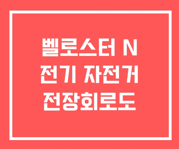 벨로스터 N 전기 자전거 전장회로도 벨로스터 N 전기 자전거 전장회로도