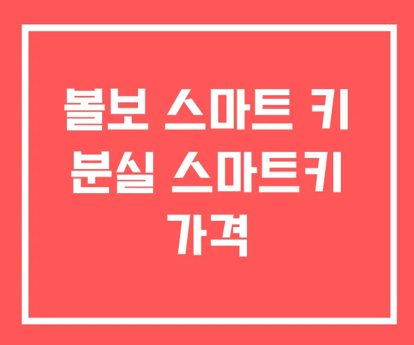 볼보 스마트 키 분실 스마트키 가격 볼보 스마트 키 분실 스마트키 가격