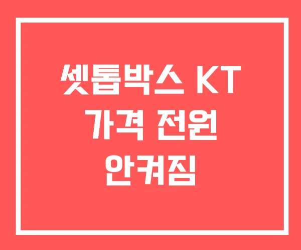셋톱박스 KT 가격 전원 안켜짐 셋톱박스 KT 가격 전원 안켜짐