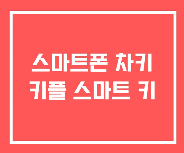 스마트폰 차키 키플 스마트 키