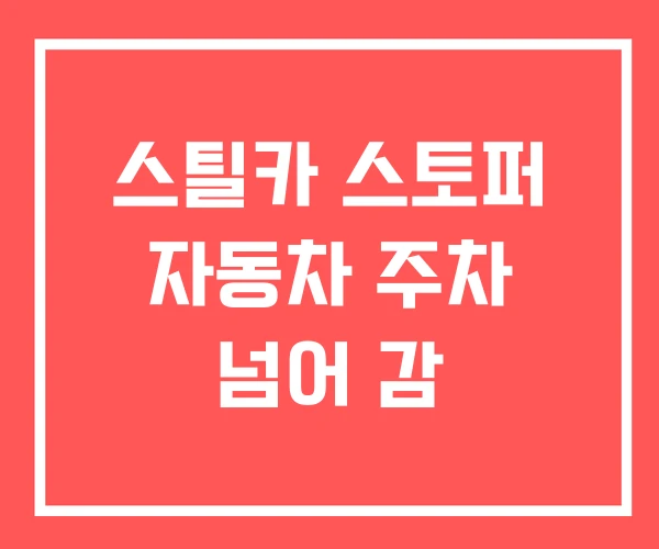 스틸카 스토퍼 자동차 주차 넘어 감