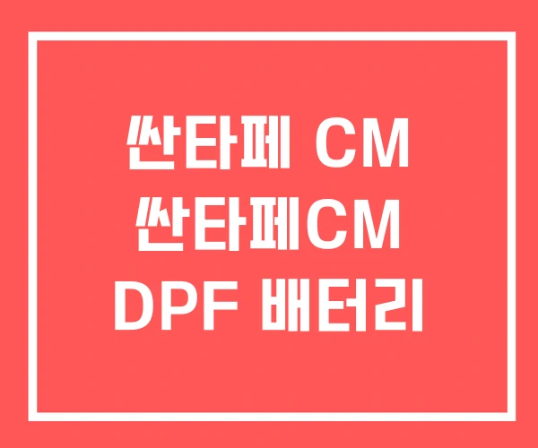 싼타페 CM 싼타페CM DPF 배터리