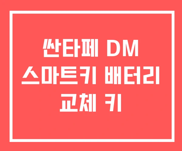 싼타페 DM 스마트키 배터리 교체 키