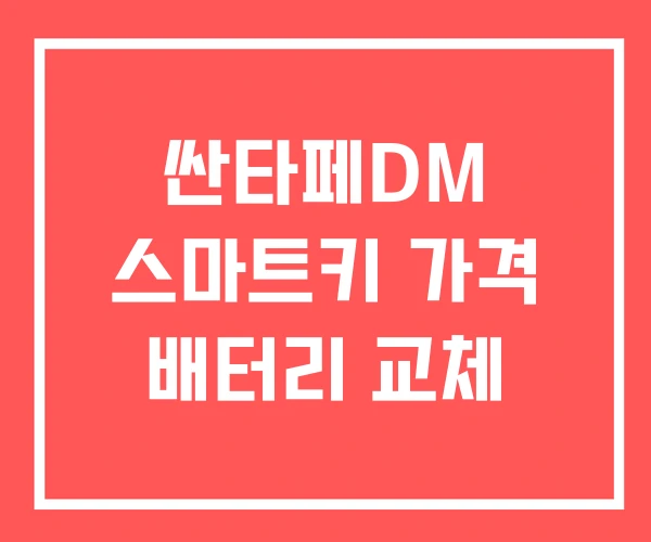 싼타페DM 스마트키 가격 배터리 교체