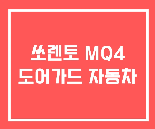쏘렌토 MQ4 도어가드 자동차