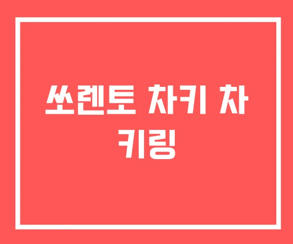쏘렌토 차키 차 키링 쏘렌토 차키 차 키링