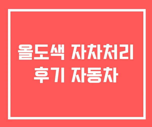 올도색 자차처리 후기 자동차 올도색 자차처리 후기 자동차
