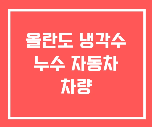 올란도 냉각수 누수 자동차 차량 올란도 냉각수 누수 자동차 차량