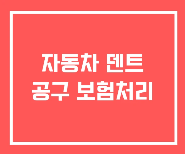 자동차 덴트 공구 보험처리 자동차 덴트 공구 보험처리
