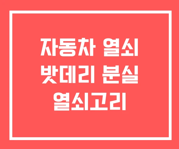 자동차 열쇠 밧데리 분실 열쇠고리