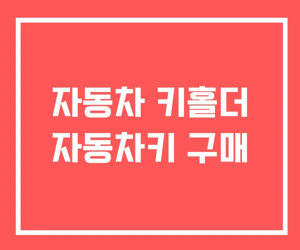 자동차 키홀더 자동차키 구매