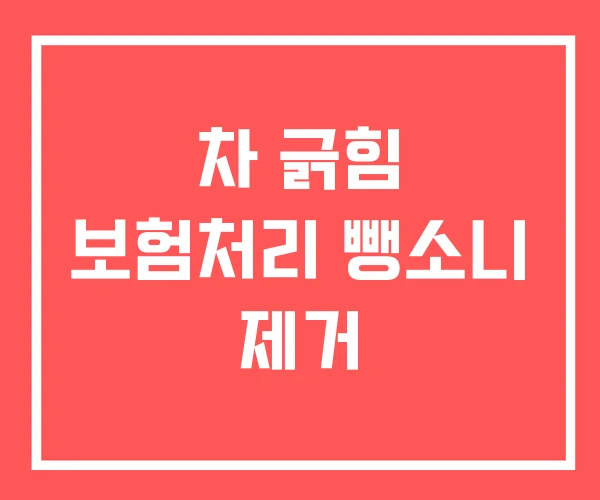 차 긁힘 보험처리 뺑소니 제거