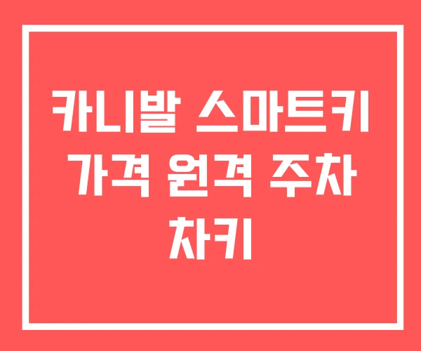 카니발 스마트키 가격 원격 주차 차키