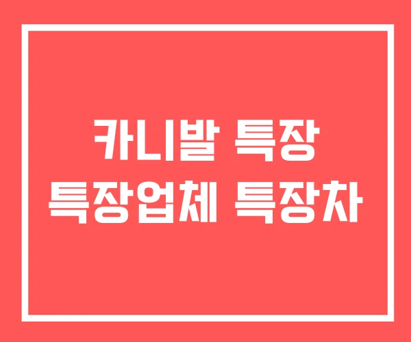 카니발 특장 특장업체 특장차