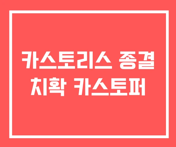 카스토리스 종결 치확 카스토퍼