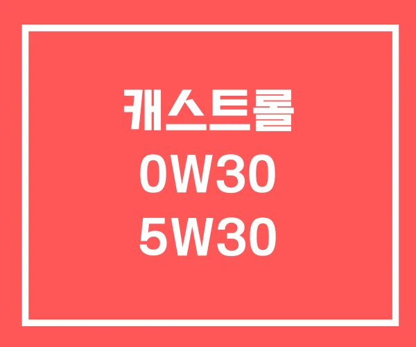 캐스트롤 0W30 5W30