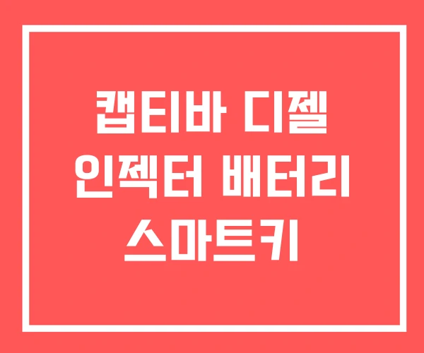 캡티바 디젤 인젝터 배터리 스마트키