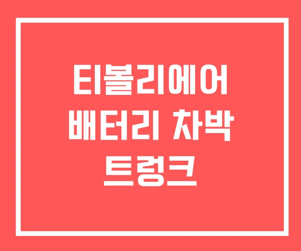 티볼리에어 배터리 차박 트렁크