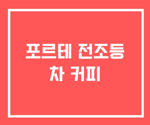 포르테 전조등 차 커피