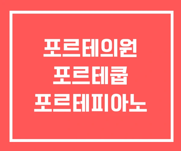 포르테의원 포르테쿱 포르테피아노