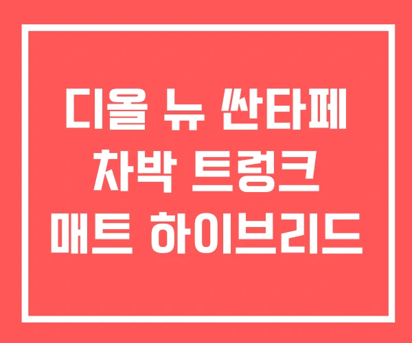 디올 뉴 싼타페 차박 트렁크 매트 하이브리드
