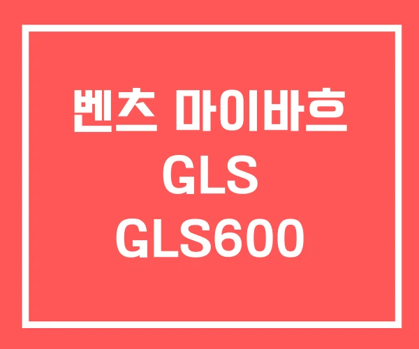 벤츠 마이바흐 GLS GLS600