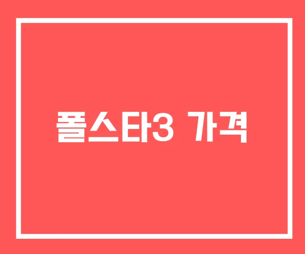 폴스타3 가격