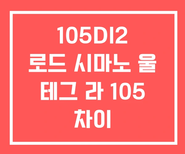 105DI2 로드 시마노 울 테그 라 105 차이