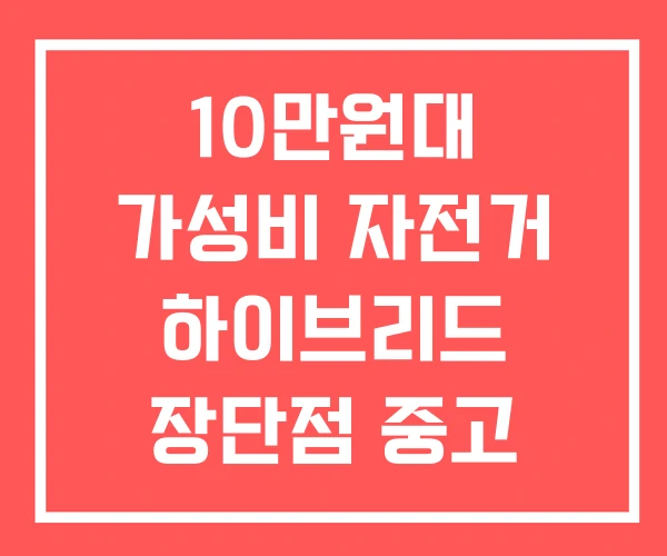 10만원대 가성비 자전거 하이브리드 장단점 중고 10만원대 가성비 자전거 하이브리드 장단점 중고