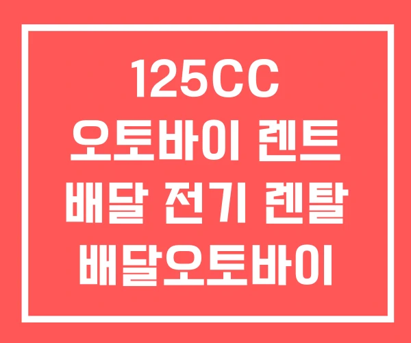 125CC 오토바이 렌트 배달 전기 렌탈 배달오토바이 125CC 오토바이 렌트 배달 전기 렌탈 배달오토바이