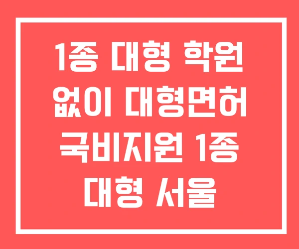 1종 대형 학원 없이 대형면허 국비지원 1종 대형 서울 1종 대형 학원 없이 대형면허 국비지원 1종 대형 서울
