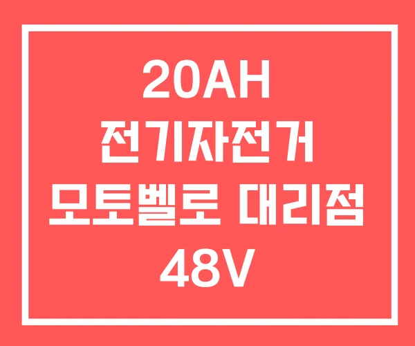 20AH 전기자전거 모토벨로 대리점 48V