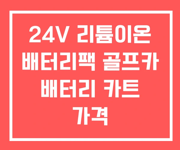 24V 리튬이온 배터리팩 골프카 배터리 카트 가격