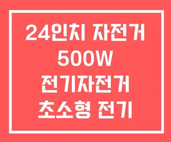 24인치 자전거 500W 전기자전거 초소형 전기 24인치 자전거 500W 전기자전거 초소형 전기