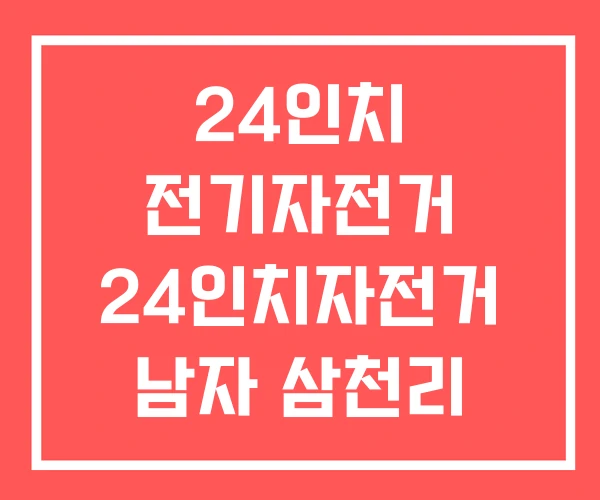 24인치 전기자전거 24인치자전거 남자 삼천리 24인치 전기자전거 24인치자전거 남자 삼천리