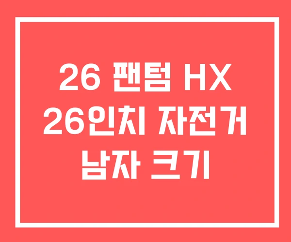 26 팬텀 HX 26인치 자전거 남자 크기 26 팬텀 HX 26인치 자전거 남자 크기