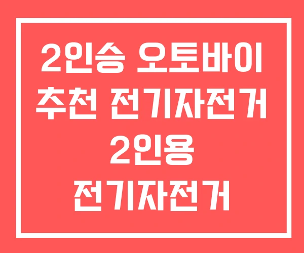 2인승 오토바이 추천 전기자전거 2인용 전기자전거