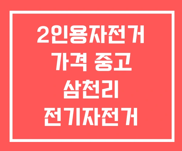 2인용자전거 가격 중고 삼천리 전기자전거 2인승