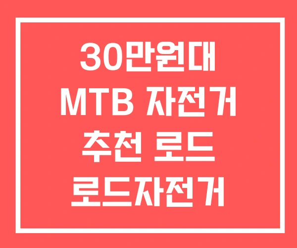 30만원대 MTB 자전거 추천 로드 로드자전거
