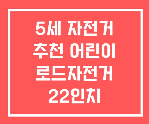 5세 자전거 추천 어린이 로드자전거 22인치
