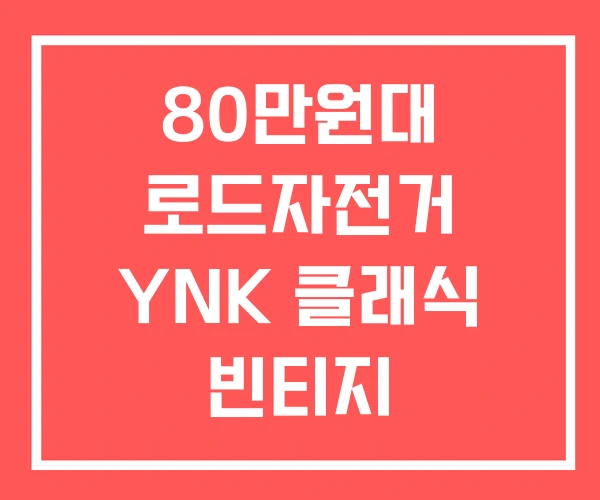 80만원대 로드자전거 YNK 클래식 빈티지
