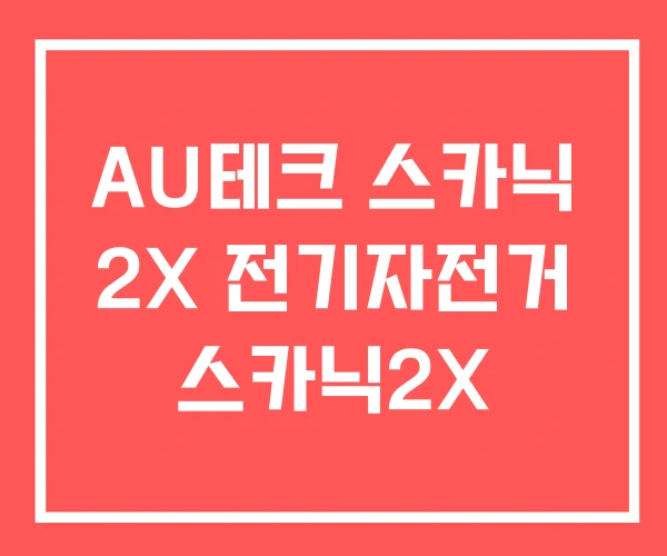 AU테크 스카닉 2X 전기자전거 스카닉2X