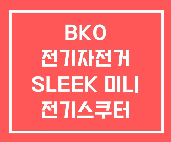 BKO 전기자전거 SLEEK 미니 전기스쿠터 BKO 전기자전거 SLEEK 미니 전기스쿠터