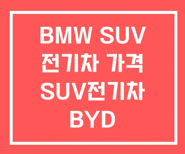 BMW SUV 전기차 가격 SUV전기차 BYD BMW SUV 전기차 가격 SUV전기차 BYD