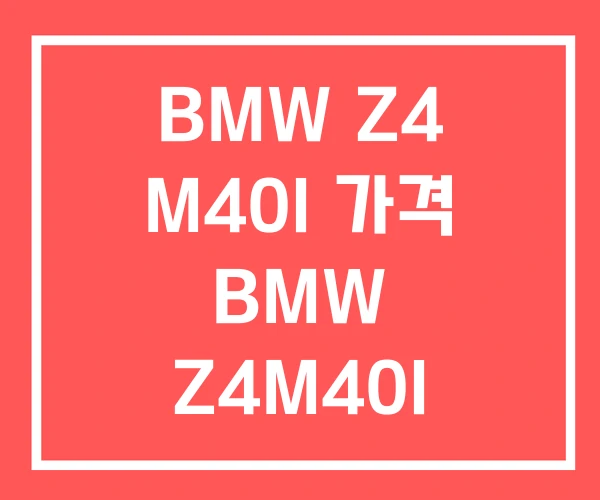 BMW Z4 M40I 가격 BMW Z4M40I 中古 BMW Z4 M40I 가격 BMW Z4M40I 中古