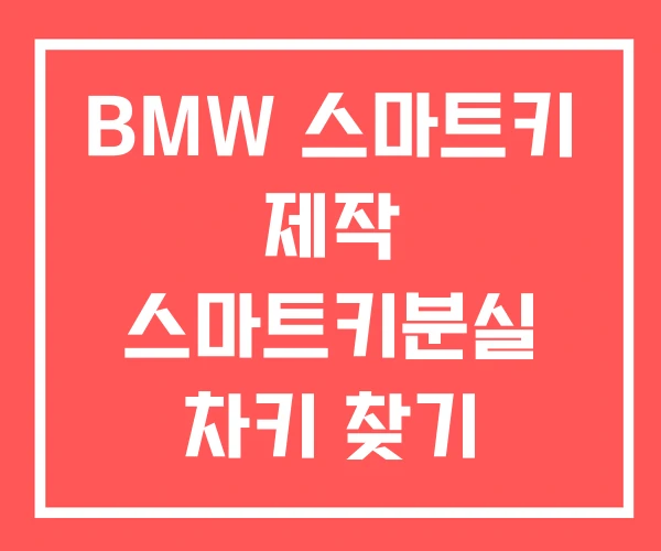 BMW 스마트키 제작 스마트키분실 차키 찾기 BMW 스마트키 제작 스마트키분실 차키 찾기