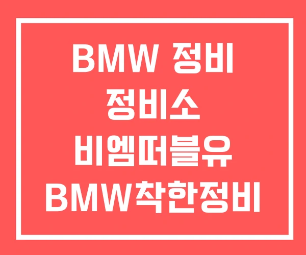 BMW 정비 정비소 비엠떠블유 BMW착한정비
