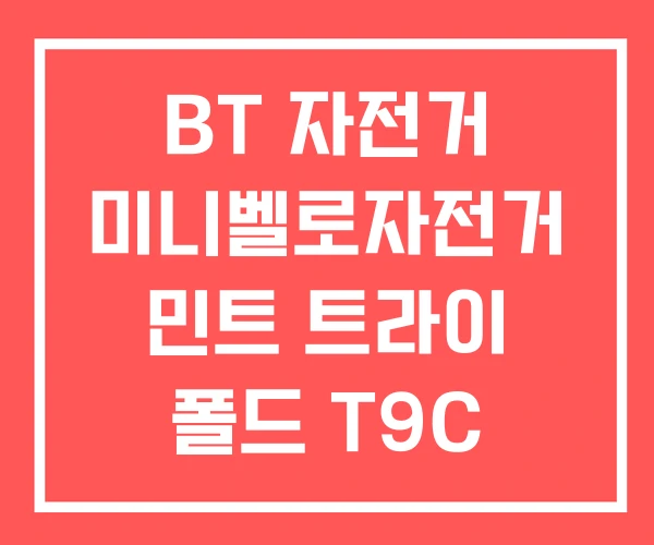 BT 자전거 미니벨로자전거 민트 트라이 폴드 T9C